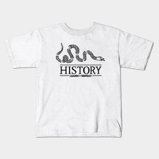 History: Learn or Repeat serpent black Kids T-Shirt